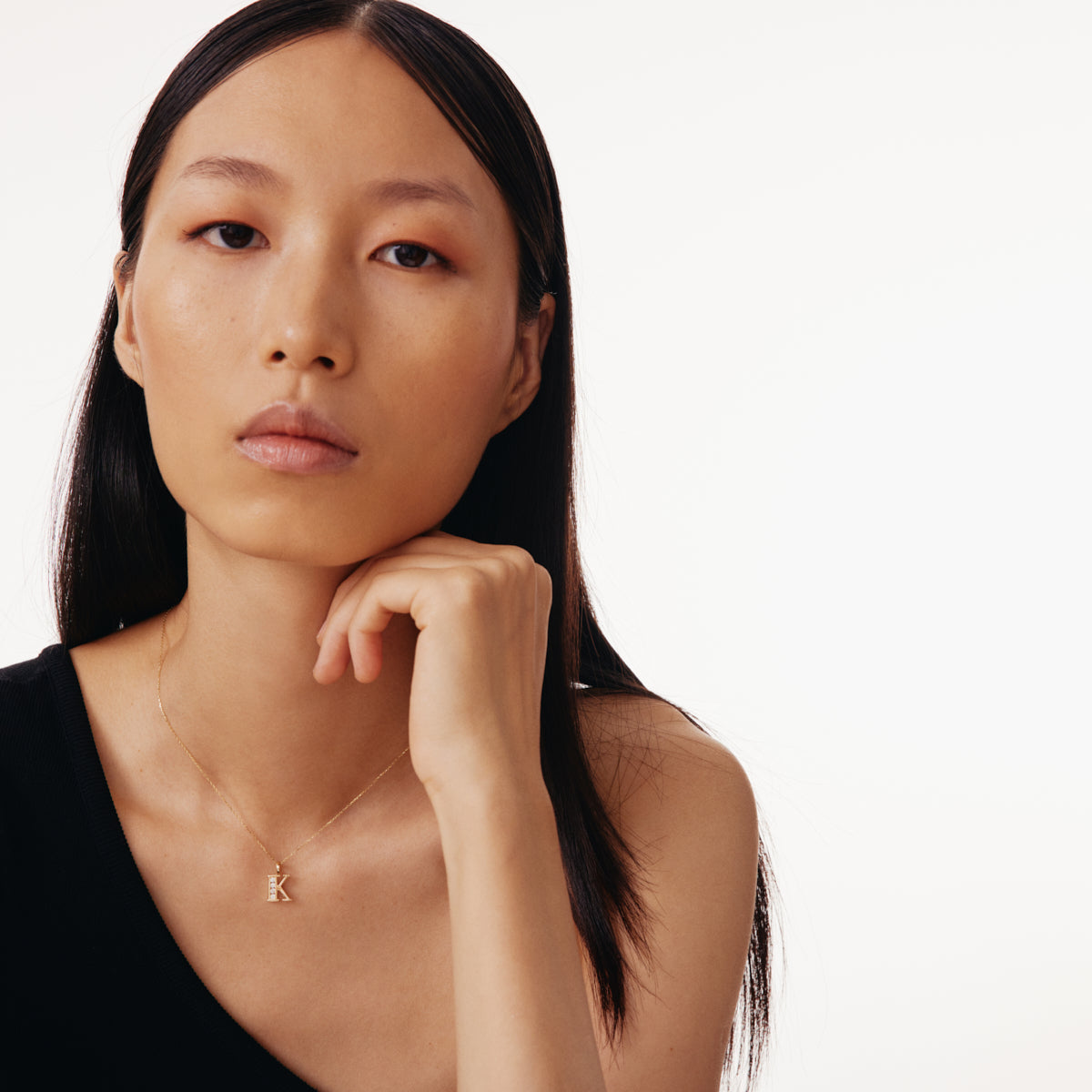 Custom CZ Initial Anhänger Halskette