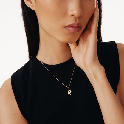 Personalisierter Initial-Anhänger Halskette