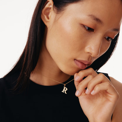 Personalisierter Initial-Anhänger Halskette