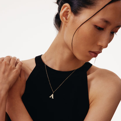 Personalisierter Initial-Anhänger Halskette