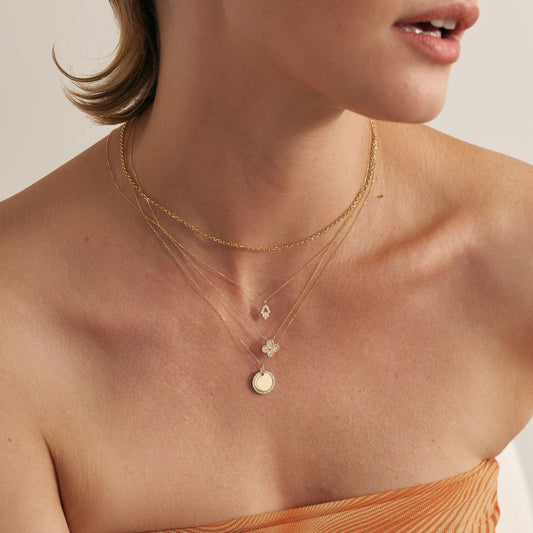 Diamant Hamsa Hand Halskette