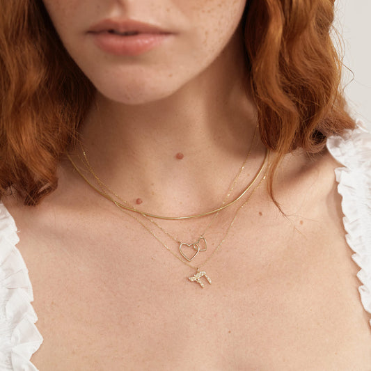 Verschlungene Herz-Halskette