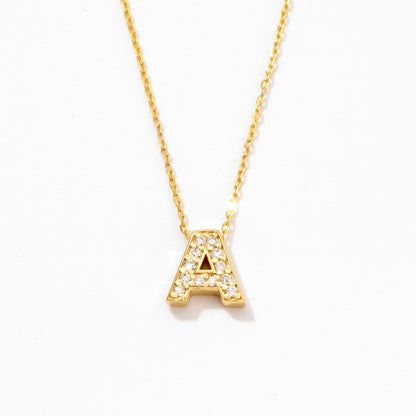 Diamant Buchstaben Halskette