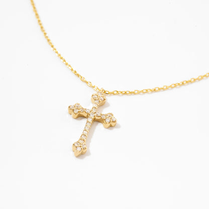 Diamant Petite Kreuz Halskette