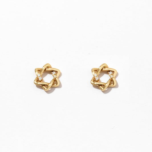 Diamant Davidstern Ohrringe