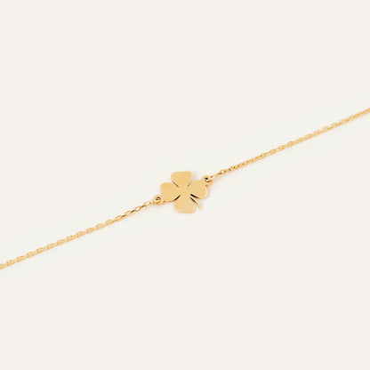 Four-leaf clover bracelet made of 585 gold