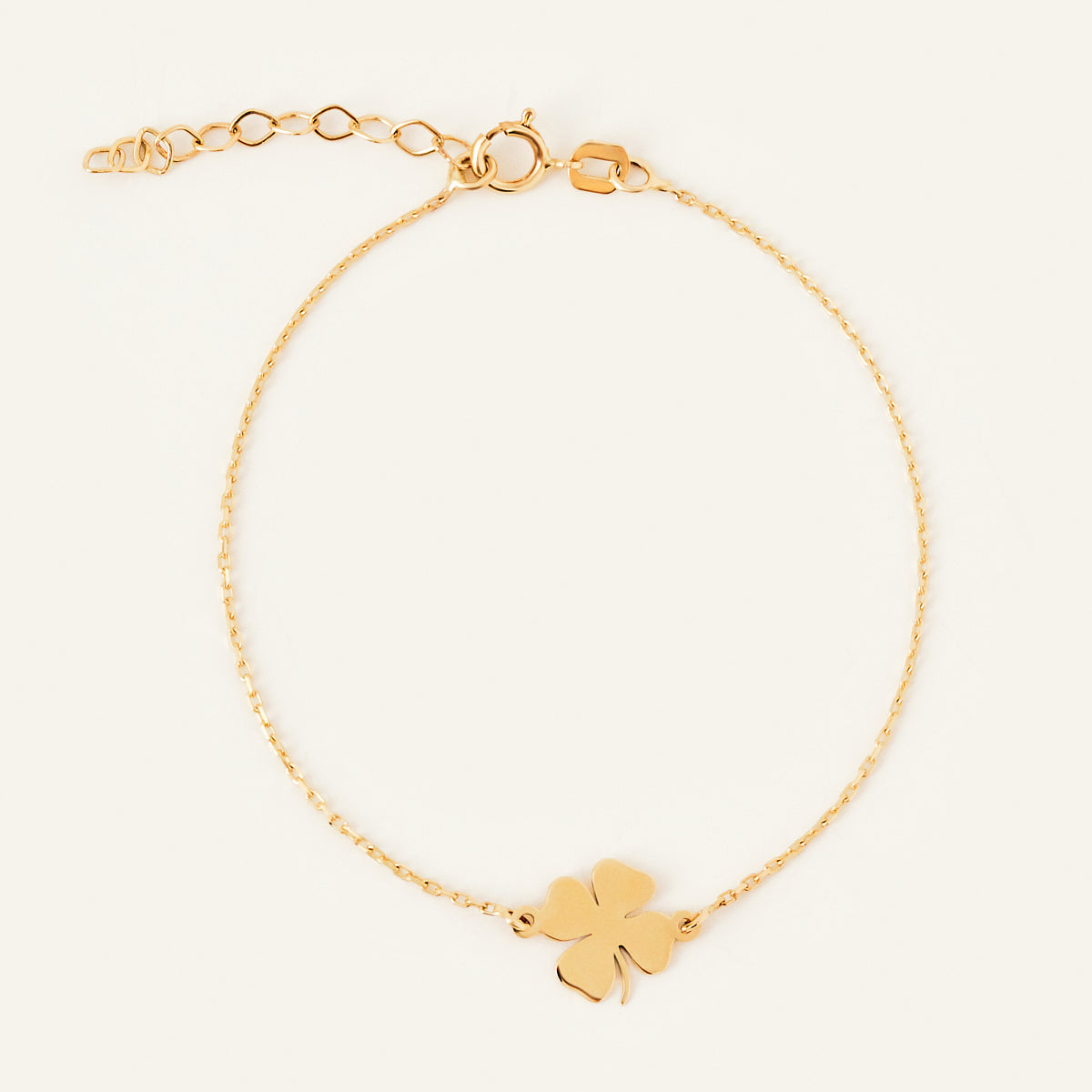 Four-leaf clover bracelet made of 585 gold
