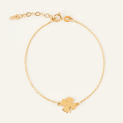Four-leaf clover bracelet made of 585 gold