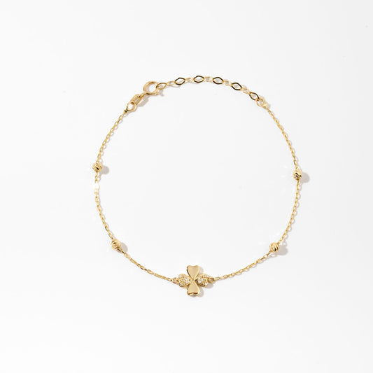 Diamant-Vierblatt-Kleeblatt-Armband