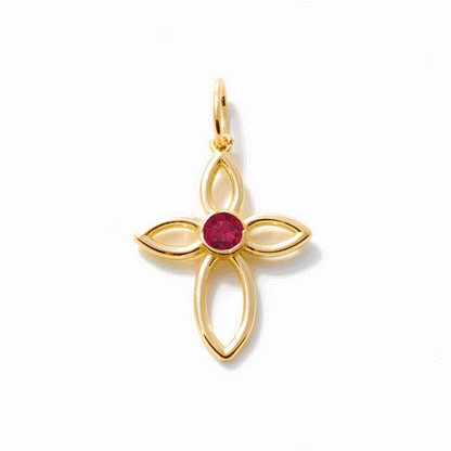 Geburtsstein-Kreuz-Charm