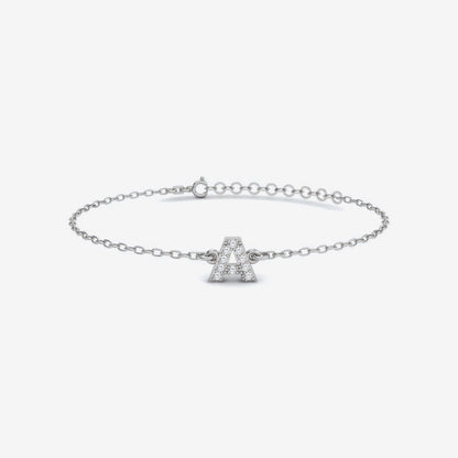 Individuelles Diamant-Initial-Armband