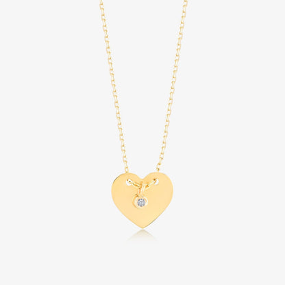 Diamant-Herz-Halskette