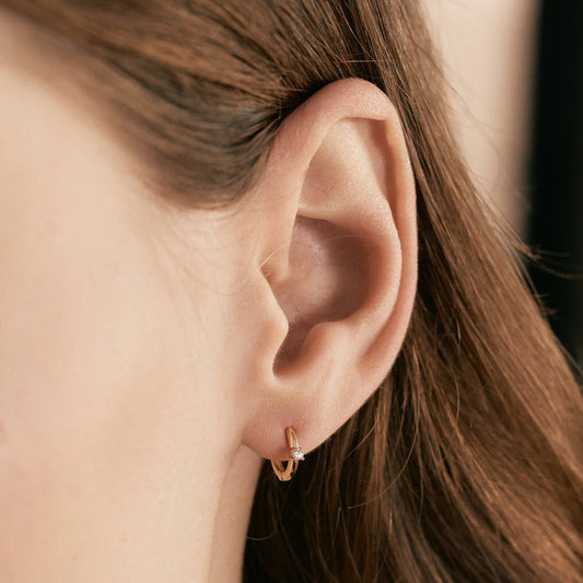 Diamant Solitaire Creolen