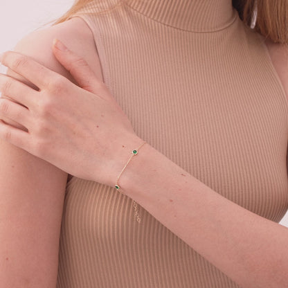 Smaragd-Station-Armband