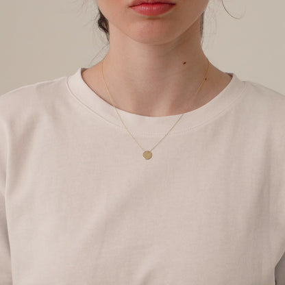 Collier disque en or massif 585