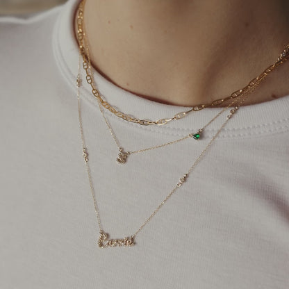 Collier prénom Carrie diamant en or massif 585