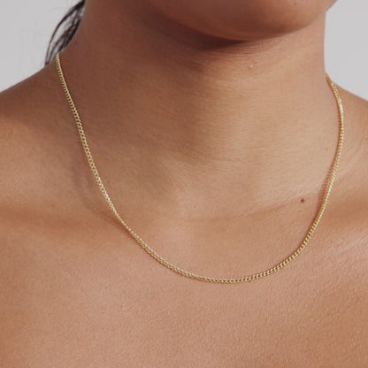 Curb Chain Necklace made of 585 solid gold