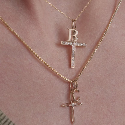 Diamant-Charm mit Initialen