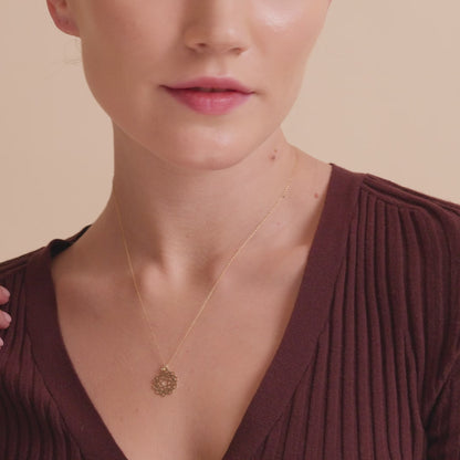 Diamant Chakra Charm Anhänger Halskette